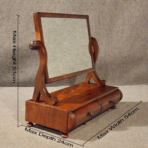 fig 1. Antique Victorian Toilet Mirror Dressing Ladies Vanity Jewelry Box English c1850