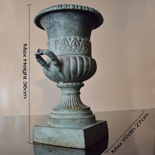fig 1. Antique Bronze Baluster Vase Flower Urn Victorian Garden Pot c1900