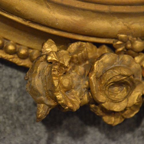 fig 2. Antique Victorian Oval Wall Mirror Gilt Gesso Ornate Frame English c1850