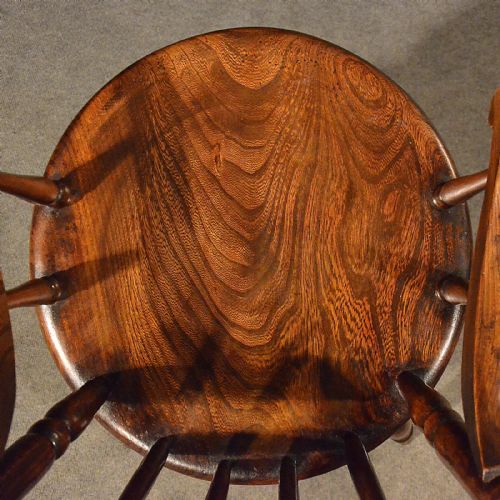 fig 2. Antique Elm Windsor Elbow Chair Quality Kitchen Dining Victorian Armchair c1880