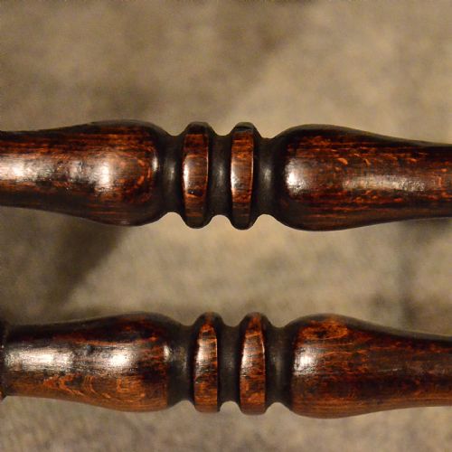 fig 2. Antique Pair of Elm Windsor Chairs Top Quality English Victorian Kitchen c1870