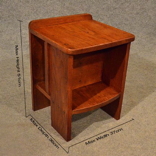 fig 1. Arts & Crafts Pair Small Cabinet Bookcase Side Table Bedside Heals Liberty c1930