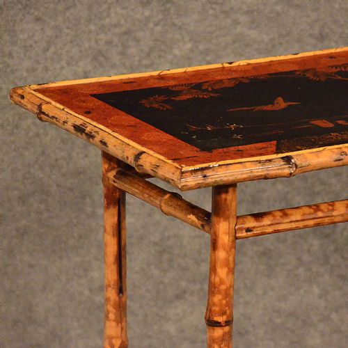 fig 3. Antique Bamboo Lamp Table Side Occasional 19th Century Oriental Victorian c1880