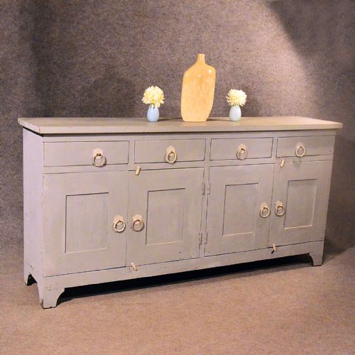 Antique Large Victorian Dresser Base Painted Kitchen Cupboard Cabinet C1900