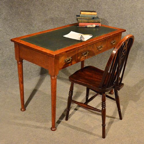 Antique Desk Leather Top Library Writing Study Table Edwardian English C1900