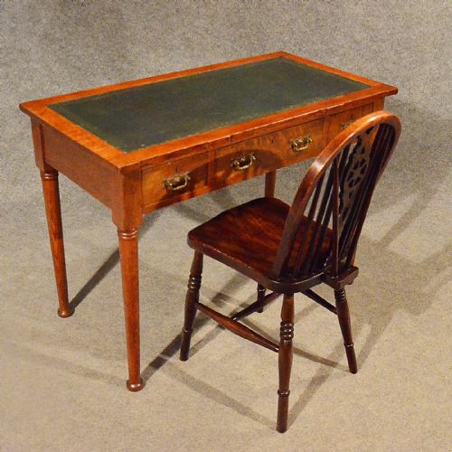 fig 3. Antique Desk Leather Top Library Writing Study Table Edwardian English c1900