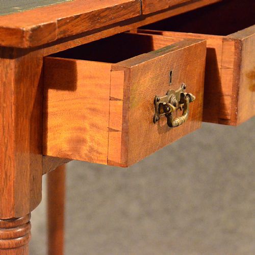 fig 4. Antique Desk Leather Top Library Writing Study Table Edwardian English c1900