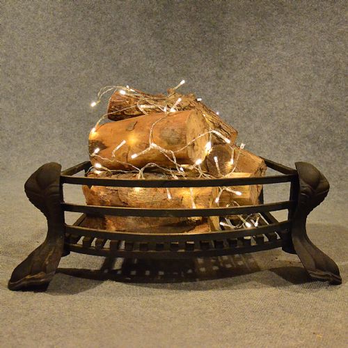 fig 2. Antique Fire Basket Chimney Hearth Fireplace Iron Grate c1900