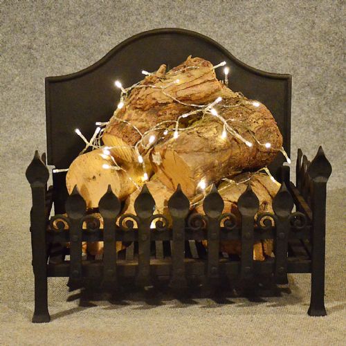 fig 2. Antique Fire Basket Chimney Hearth Fireplace Iron Grate c1900