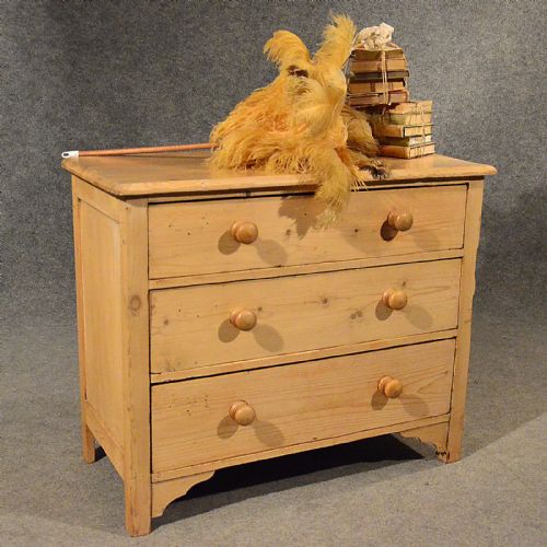 Antique Pine Small Chest of Drawers Quality Original English Victorian C1900
