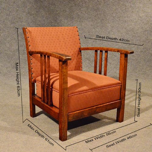 fig 1. Antique Art Deco Pair of Armchairs Low Compact Club Chairs Quality Beech c1930