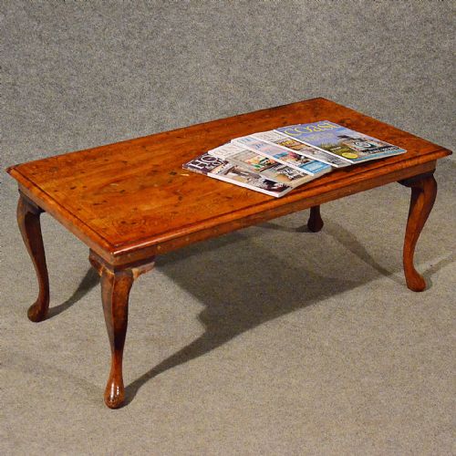 Antique Coffee Table Serving Tea Occasional Magazine Brass Inlaid Mahogany C1900