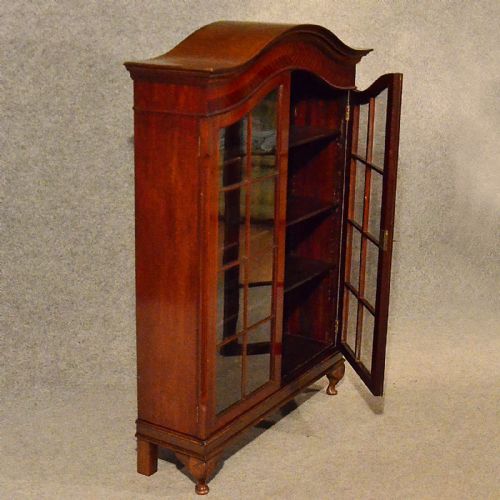 fig 2. Antique Bookcase Display Case Glazed China Cabinet Quality Edwardian c1910