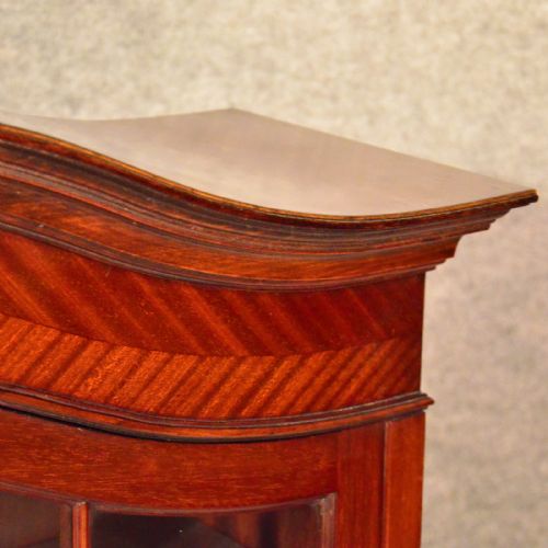 fig 3. Antique Bookcase Display Case Glazed China Cabinet Quality Edwardian c1910