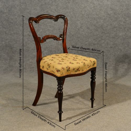 fig 1. Antique Dining Chairs Walnut Set of 6 Fine Quality English Victorian c1840