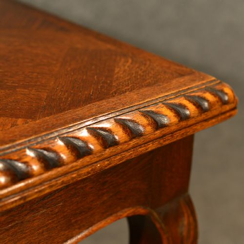 fig 2. Antique Extending Kitchen Dining Table French Oak Draw Leaf 6 - 12 Seater c1930