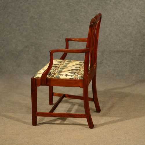 fig 2. Antique Georgian Side Desk Elbow Carver Chair Chippendale Armchair English c1780