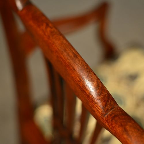 fig 3. Antique Georgian Side Desk Elbow Carver Chair Chippendale Armchair English c1780