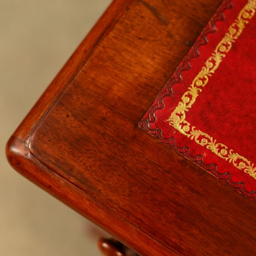 fig 2. Antique Mahogany Pedestal Desk Partners Table Quality Victorian English c1900