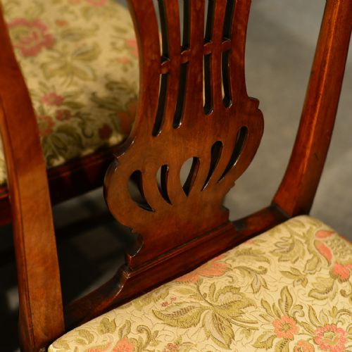 fig 5. Antique Dining Chairs Set of 6 With Carvers Chippendale English Georgian c1800