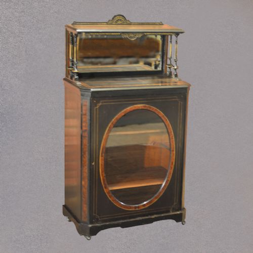 Antique Display Cabinet Ebonised with Amboyna Inlay
english Victorian C1880