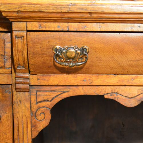 fig 3. Antique Breakfront Sideboard, Victorian English Oak Cabinet, Buffet Cupboard