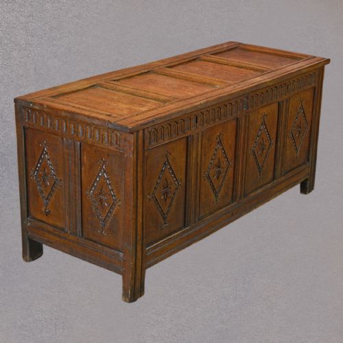 fig 1. Antique Breakfront Sideboard, Victorian English Oak Cabinet, Buffet Cupboard c1680