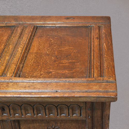 fig 2. Antique Breakfront Sideboard, Victorian English Oak Cabinet, Buffet Cupboard c1680