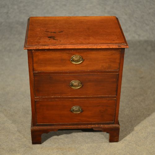 fig 2. Antique Small Chest of Drawers Bedside Cabinet Mahogany English Georgian c1800