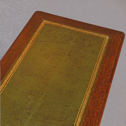 fig 2. Antique Desk, Leather Library Writing Table, Victorian English Oak Study c1900