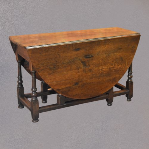 Antique Dining Table, English Oak, Gate Leg, Drop Leaf, Country Kitchen C1800