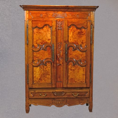 Antique French Armoire, Linen Press, Cupboard, Cabinet, Wardrobe Oak Mid C19th