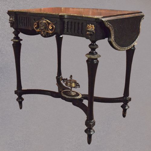 Antique French Napoleon III Drop Flap, Console, Side Table, Hall Lamp C1870