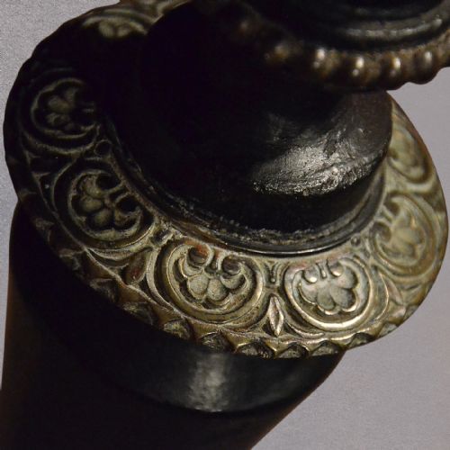 fig 1. Antique French Napoleon III Drop Flap, Console, Side Table, Hall Lamp c1870
