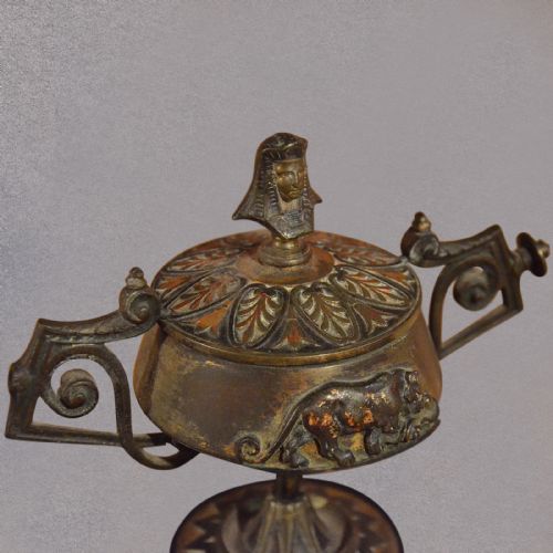 fig 2. Antique French Napoleon III Drop Flap, Console, Side Table, Hall Lamp c1870