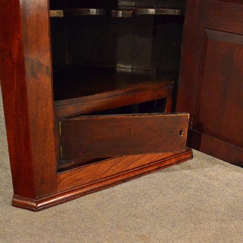 fig 4. Antique Corner Cupboard Mahogany English Georgian Wall Cabinet c1800