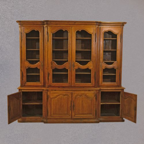 fig 3. Antique French Oak Eight Foot Tall Very Large Bookcase Cupboard, Cabinet C1880