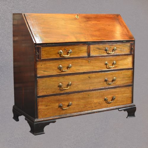 Antique George III Bureau Mahogany English Writing Desk C1780