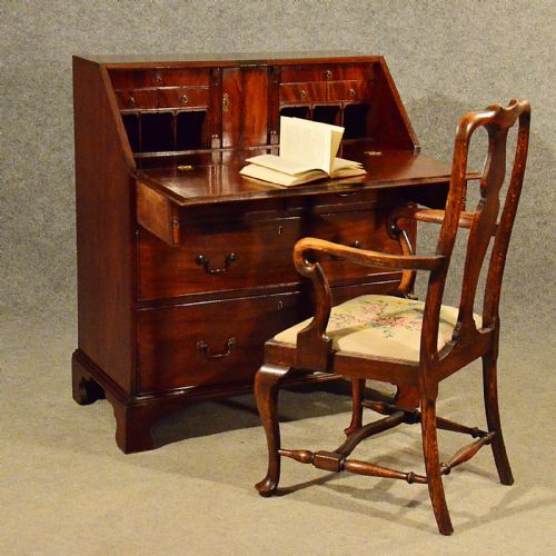 Antique Mahogany Bureau Writing Study Desk Fine Quality English Georgian C1800