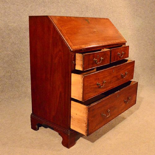 fig 4. Antique Mahogany Bureau Writing Study Desk Fine Quality English Georgian c1800