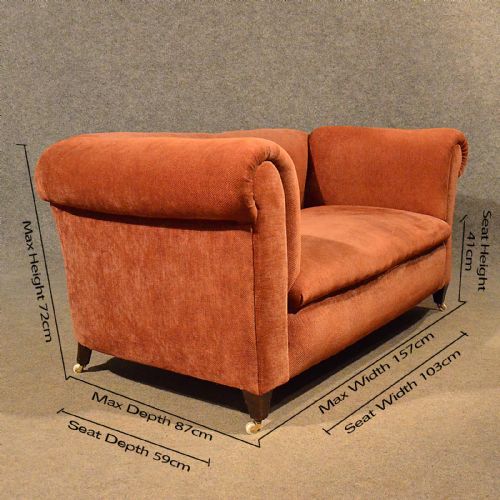 fig 1. Antique Sofa Settee Couch Chesterfield Deep Seat Victorian 2 Seater c1900