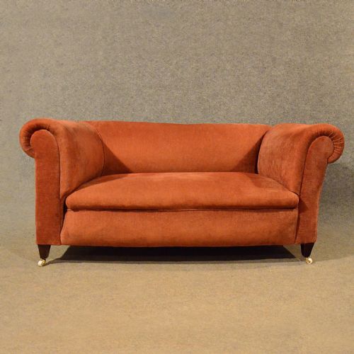 fig 3. Antique Sofa Settee Couch Chesterfield Deep Seat Victorian 2 Seater c1900