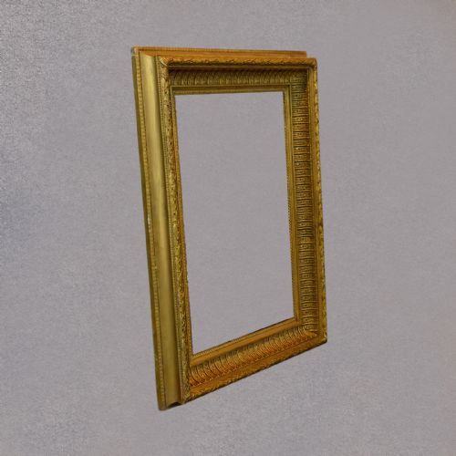fig 1. Antique Gilt Gesso Picture Frame, Victorian, London Maker Praat & Polak c1880