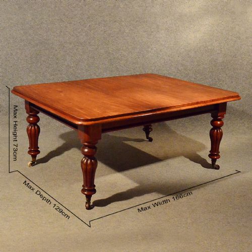 fig 1. Antique Kitchen Dining Table Large English Victorian Mahogany 6 Seater c1870