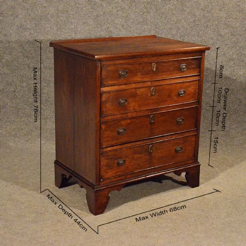 fig 1. Antique Small Compact Chest of Drawers Oak English Edwardian Quality c1910