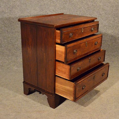 fig 3. Antique Small Compact Chest of Drawers Oak English Edwardian Quality c1910