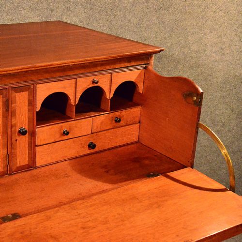 fig 4. Antique Mahogany Bureau Chest of Drawers Secretaire Desk English Victorian c1850