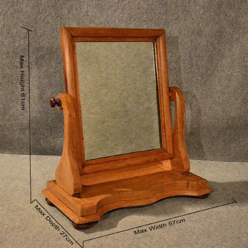 fig 1. Antique Victorian Toilet Mirror Dressing Swing Vanity English Oak c1880