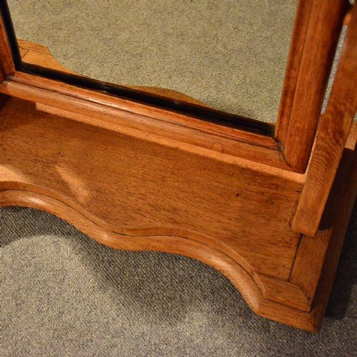 fig 3. Antique Victorian Toilet Mirror Dressing Swing Vanity English Oak c1880