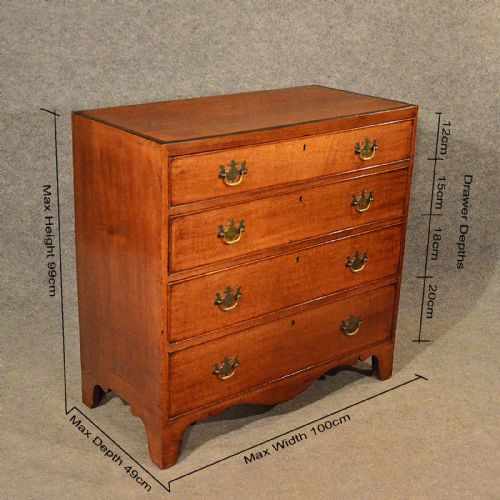 fig 1. Antique Oak Chest of Drawers Tallboy English Georgian c1780